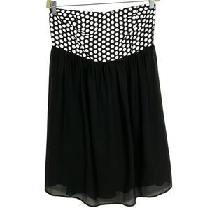 Torrid Strapless Polka Dot Rockabilly Chiffon Babydoll Party Dress, size 1